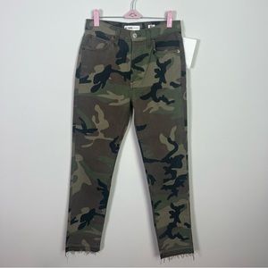 Re/Done Camo Camouflage High Rise Ankle Crop Denim Jeans Women Size 26 New